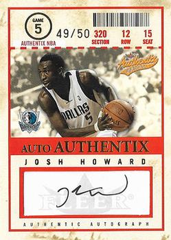 2004-05 Fleer Authentix - Auto Authentix #AA-JH Josh Howard Front