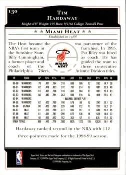 1999-00 Upper Deck Victory #130 Tim Hardaway Back