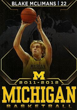 2011-12 Michigan Men's Basketball #NNO Blake McLimans Front