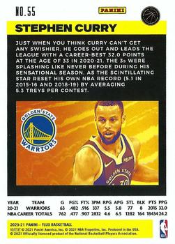 2020-21 Panini Flux #55 Stephen Curry Back