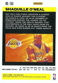 2020-21 Panini Flux #186 Shaquille O'Neal Back
