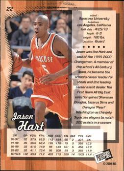 2000 Press Pass #22 Jason Hart Back