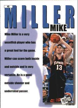 2000 Press Pass #43 Mike Miller Back