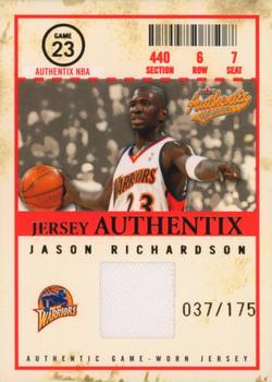 2004-05 Fleer Authentix - Jersey Authentix #JA-JR Jason Richardson Front