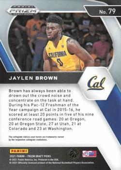 2021 Panini Prizm Draft Picks #79 Jaylen Brown Back