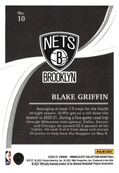2020-21 Panini Immaculate Collection #10 Blake Griffin Back