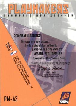 2004-05 Fleer Showcase - Playmakers Jerseys #PM-AS Amare Stoudemire Back