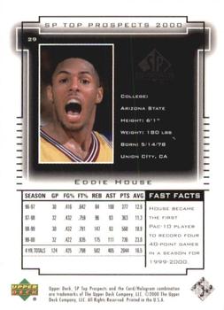 2000 SP Top Prospects #29 Eddie House Back