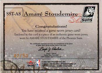 2004-05 Fleer Sweet Sigs - Sweet Stitches Patches #SST-AS Amare Stoudemire Back
