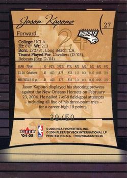 2004-05 Fleer Throwbacks - 50 #27 Jason Kapono Back