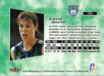 2000 Ultra WNBA #61 Katie Smith Back