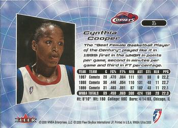 2000 Ultra WNBA #1 Cynthia Cooper Back