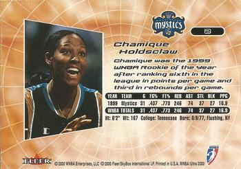 2000 Ultra WNBA #2 Chamique Holdsclaw Back