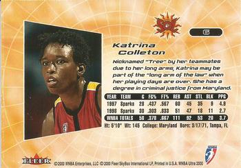 2000 Ultra WNBA #6 Katrina Colleton Back
