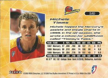 2000 Ultra WNBA #13 Michele Timms Back