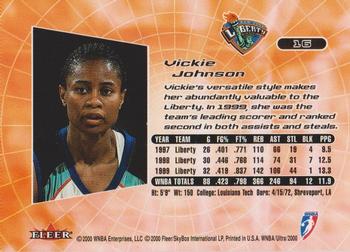 2000 Ultra WNBA #16 Vickie Johnson Back