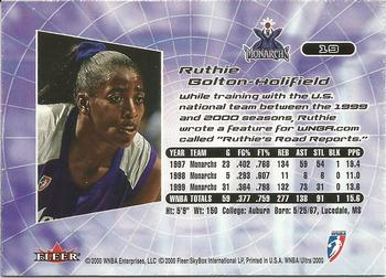 2000 Ultra WNBA #19 Ruthie Bolton Back