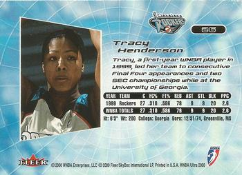 2000 Ultra WNBA #26 Tracy Henderson Back