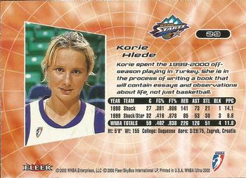 2000 Ultra WNBA #29 Korie Hlede Back