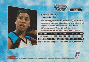 2000 Ultra WNBA #31 Chasity Melvin Back