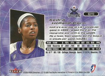 2000 Ultra WNBA #34 Kedra Holland-Corn Back
