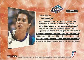 2000 Ultra WNBA #36 Dalma Ivanyi Back