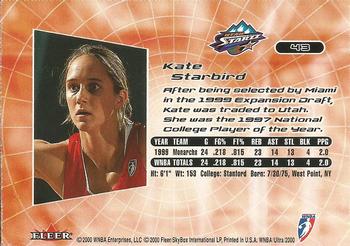 2000 Ultra WNBA #43 Kate Starbird Back