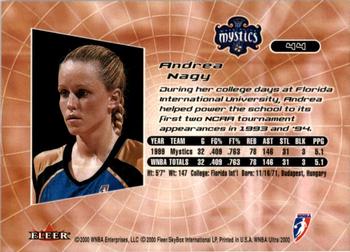 2000 Ultra WNBA #44 Andrea Nagy Back