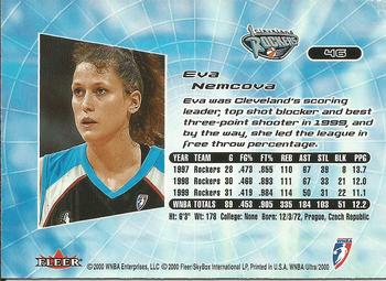 2000 Ultra WNBA #46 Eva Nemcova Back