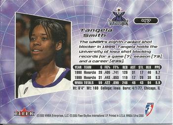 2000 Ultra WNBA #47 Tangela Smith Back