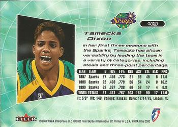 2000 Ultra WNBA #49 Tamecka Dixon Back