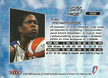 2000 Ultra WNBA #50 Taj McWilliams-Franklin Back