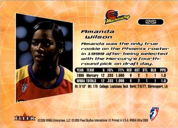 2000 Ultra WNBA #52 Amanda Wilson Back