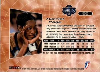 2000 Ultra WNBA #59 Murriel Page Back