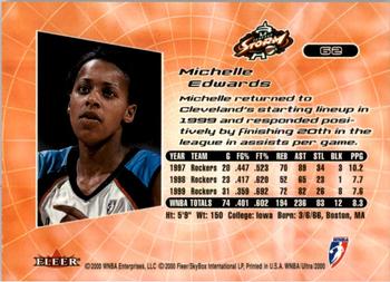 2000 Ultra WNBA #62 Michelle Edwards Back