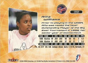 2000 Ultra WNBA #65 Rita Williams Back
