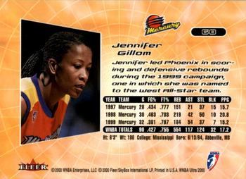 2000 Ultra WNBA #68 Jennifer Gillom Back
