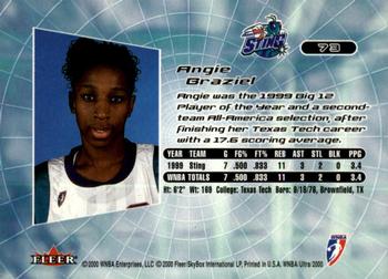 2000 Ultra WNBA #73 Angie Braziel Back