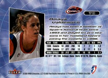 2000 Ultra WNBA #78 Amaya Valdemoro Back