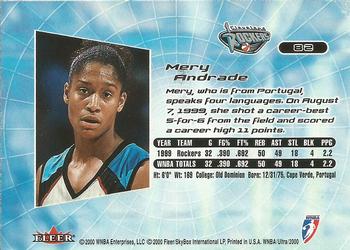 2000 Ultra WNBA #82 Mery Andrade Back