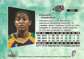 2000 Ultra WNBA #89 Mwadi Mabika Back