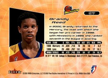 2000 Ultra WNBA #97 Brandy Reed Back