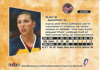 2000 Ultra WNBA #100 Kara Wolters Back