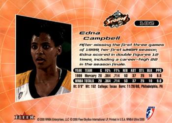 2000 Ultra WNBA #102 Edna Campbell Back