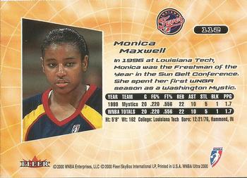 2000 Ultra WNBA #112 Monica Maxwell Back