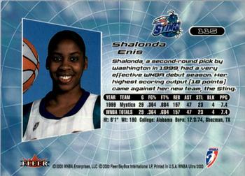 2000 Ultra WNBA #115 Shalonda Enis Back
