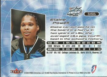 2000 Ultra WNBA #121 Elaine Powell Back