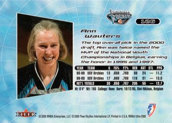 2000 Ultra WNBA #126 Ann Wauters Back