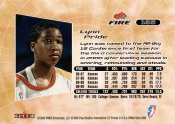 2000 Ultra WNBA #135 Lynn Pride Back