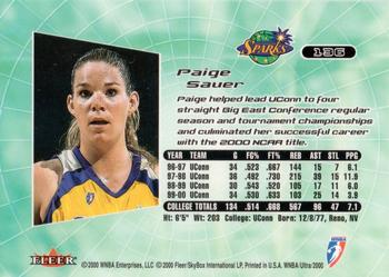 2000 Ultra WNBA #136 Paige Sauer Back